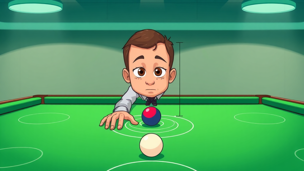 billiard positioning illustrated on cue ball path and positioning zones over green felt, showing aiming points and ball movement