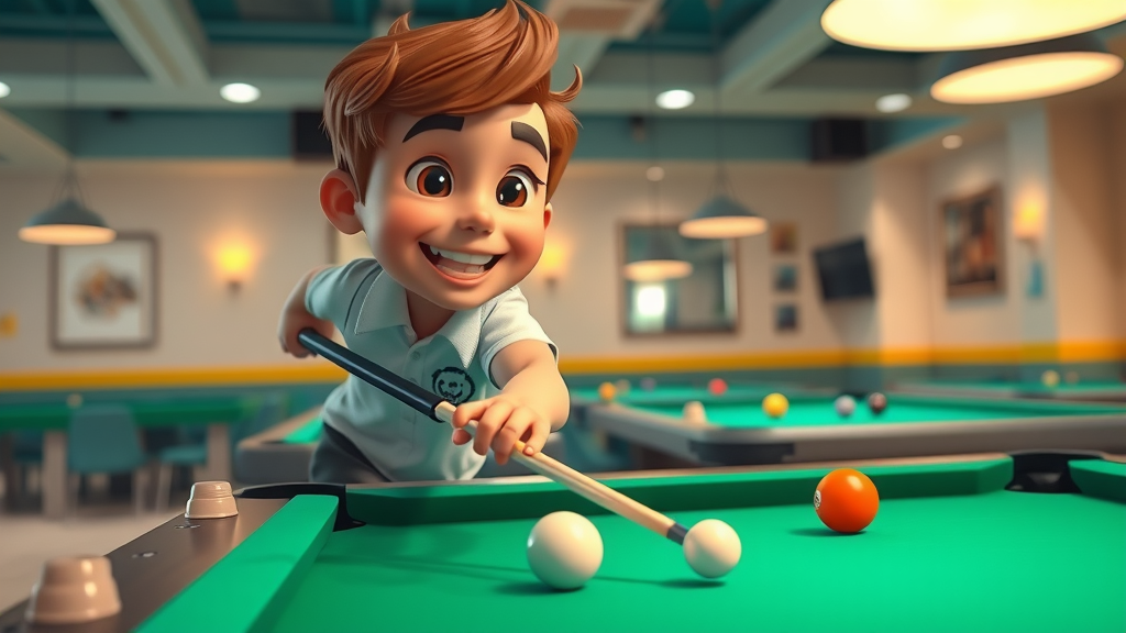 motivated young player billiard practice pattern play routine pool table