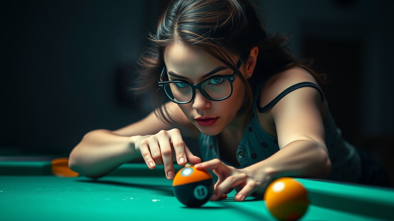 experienced billiards player advanced shot cue ball control patterns and positioning